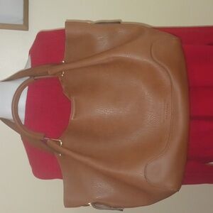 Sondra Roberts Squared Pebbled Faux Leather Bag Large